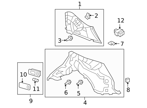 INTERIOR TRIM - QUARTER PANELS for 2014 INFINITI QX50 #0