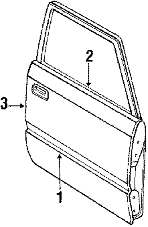 Door & Components for 1985 Ford EXP #0