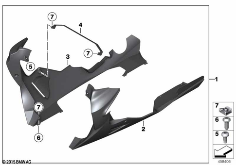 Motorcycle Trim Section, Windshield for 2009 BMW-Motorrad K 1300 R #10