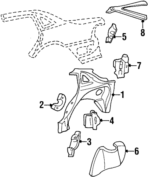 Inner Structure for 1996 Mercury Sable #1