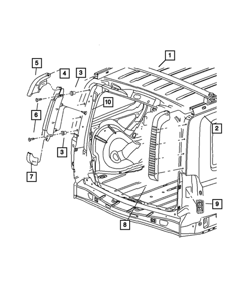 Moldings and Ornamentation for 2007 Jeep Commander #1