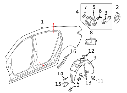 Exterior Trim - Quarter Panel for 2011 Buick LaCrosse #0