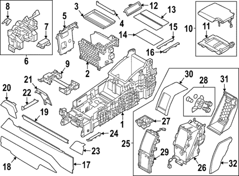 Rear Console for 2022 Land Rover Range Rover #0