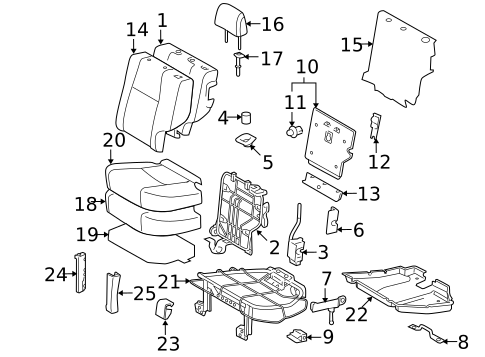 Second Row Seats for 2016 Toyota 4Runner #1