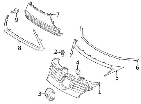 Grille for 2016 Lexus CT200h #0