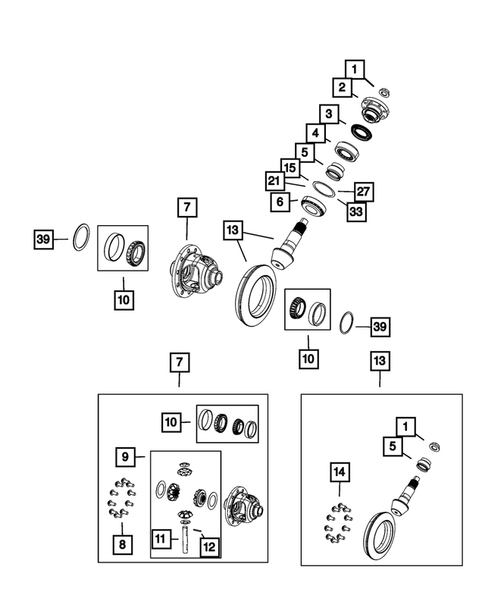Front Axle: Housing, Differential and Vent for 2023 Jeep Wrangler #2