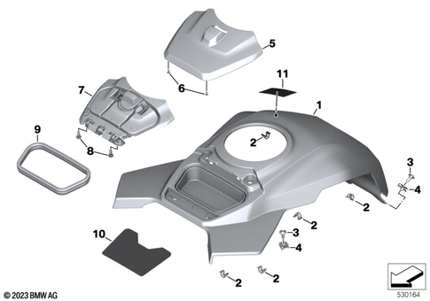 Motorcycle Trim Section, Windshield for 2019 BMW-Motorrad S 1000 XR #14