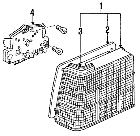 Tail Lamps for 1987 Volkswagen Jetta #0