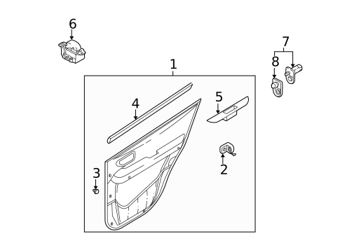 Front Door for 2001 Hyundai Santa Fe #2