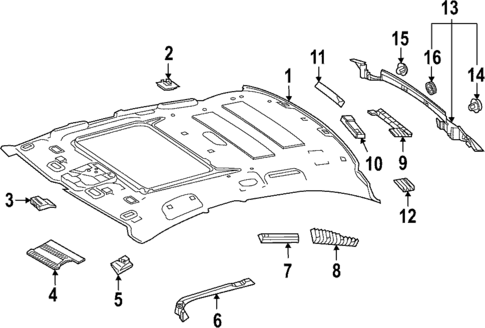 Interior Trim - Roof for 2020 Mercedes-Benz AMG® GT 63 S #3