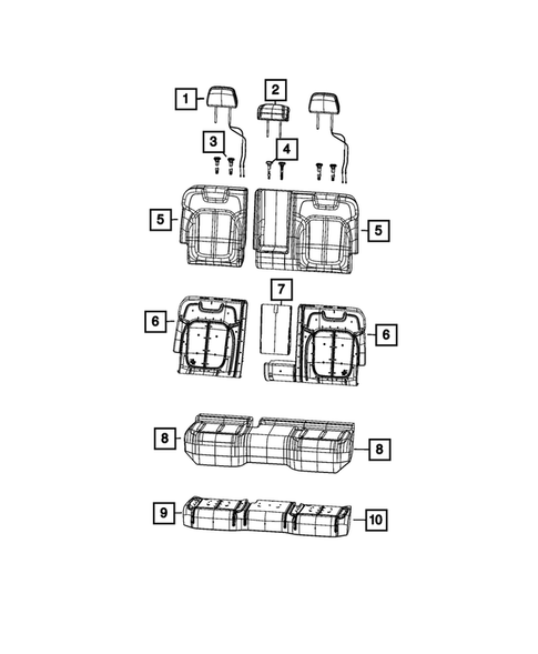 Rear Seats - Second Row for 2021 Jeep Grand Cherokee L #12