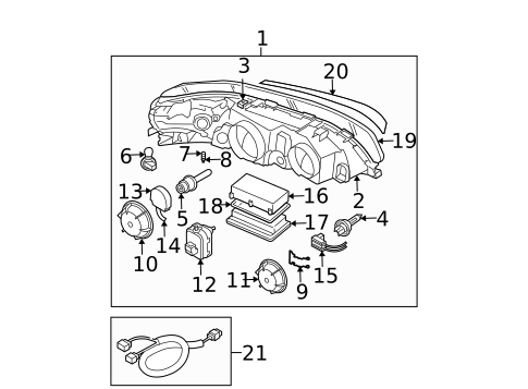 Bulbs - Chassis for 2004 Volvo V70 #2