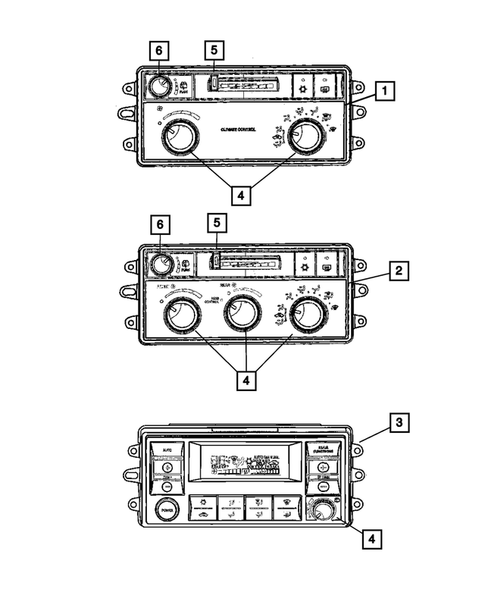 Air Conditioner and Heater Controls for 2004 Dodge Durango #0