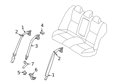 Seat Belt for 2020 INFINITI Q50 #0