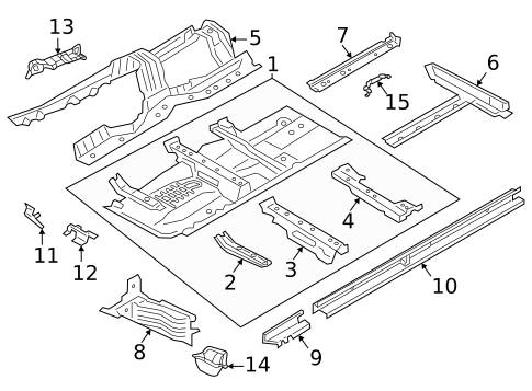 Floor for 2020 BMW M340i #1