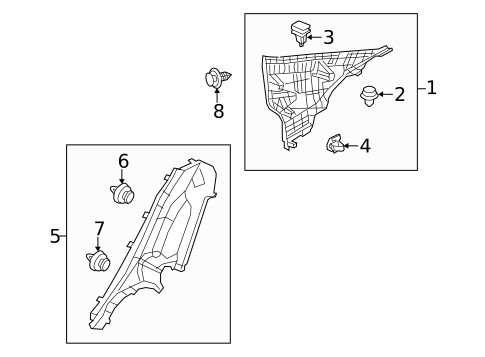 Interior Trim - Quarter Panels for 2020 Mazda 3 #2