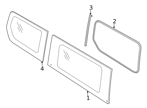 Glass - Side Panel for 2017 Ford Transit Connect #6