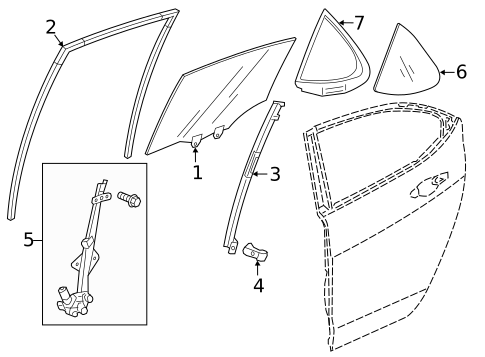 Rear Door for 2017 Acura TLX #0