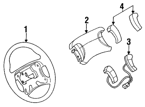 Steering Wheel & Trim for 1995 Pontiac Bonneville #0