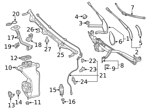 Wipers for 2015 Mercedes-Benz C400 #0