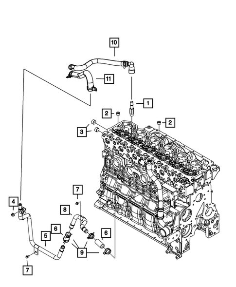 Air Conditioner and Heater Plumbing for 2008 Dodge Ram 2500 #1