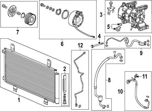 Condenser, Compressor & Lines for 2025 Honda Civic #0