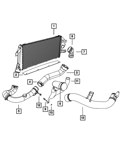 Radiator and Related Parts; Charge Air Cooler for 2012 Jeep Patriot #2