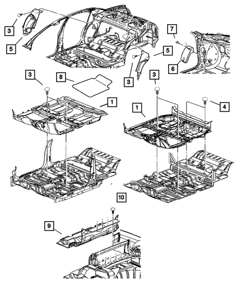 Carpet, Mats, and Silencers for 2005 Chrysler Sebring #1