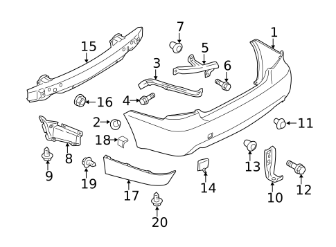 Bumper & Components - Rear for 2009 Subaru Impreza #1