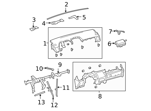 Instrument Panel for 2010 Toyota Corolla #1