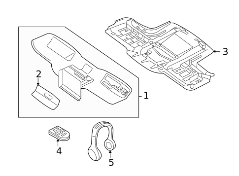 Overhead Console for 2005 Lincoln Aviator #2