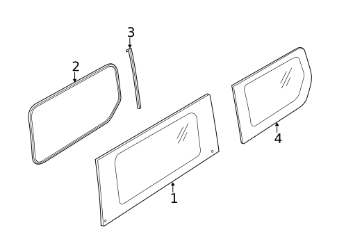 Glass - Side Panel for 2018 Ford Transit Connect #3