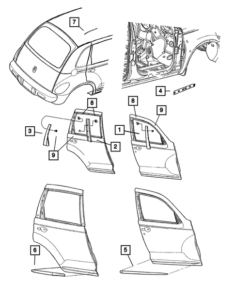 Moldings and Ornamentation for 2010 Chrysler PT Cruiser #0