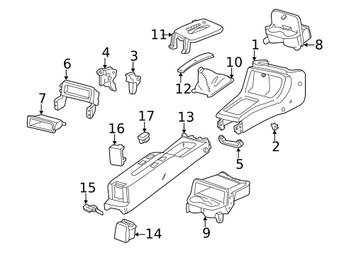 Center Console for 1997 Honda Civic #1