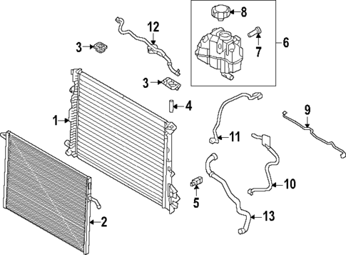 Radiator & Components for 2024 Volvo V60 Cross Country #0