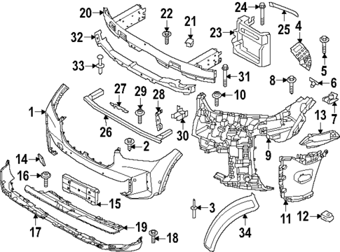Bumper & Components - Front for 2025 BMW X5 #0