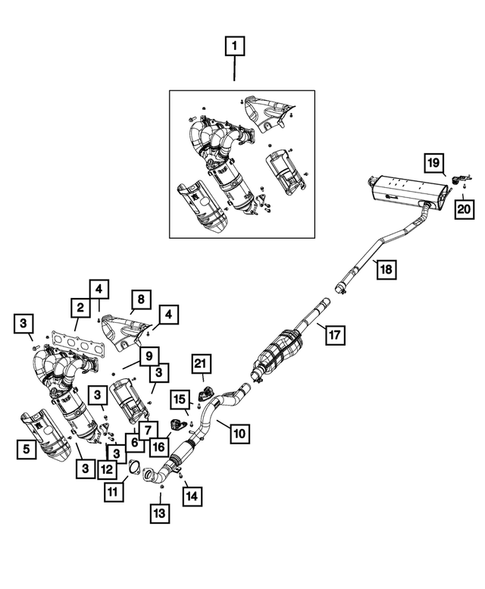 Exhaust System for 2017 Jeep Compass #0