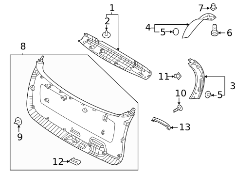 Interior Trim - Rear Door for 2024 Kia Sorento #4