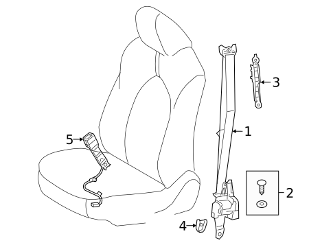 Seat Belt for 2019 Toyota Avalon #1