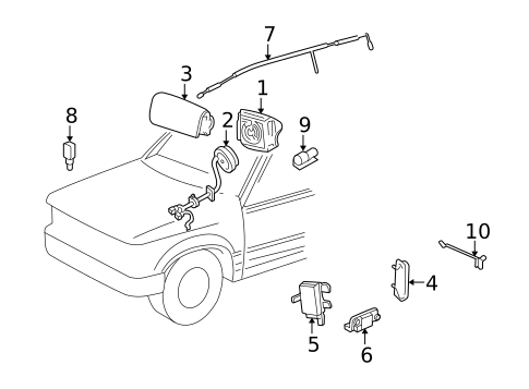 Air Bag Components for 2008 Mercury Mariner #0