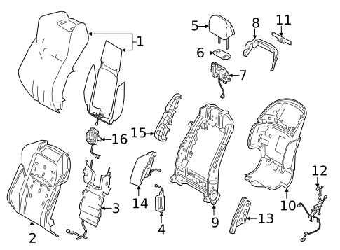 Driver Seat Components for 2024 Lexus LS500h #4