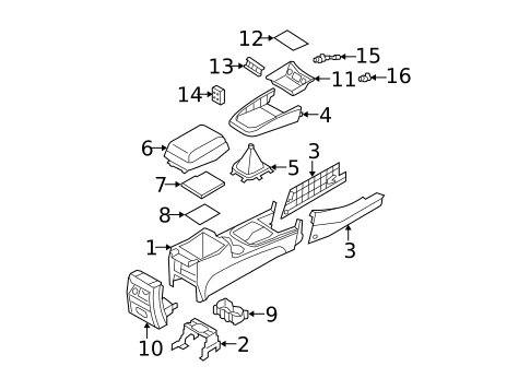 Console for 2009 Hyundai Santa Fe #1