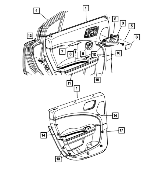 Door Trim Panels-Front and Rear for 2016 Dodge Charger #0