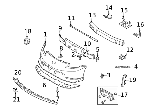 Bumper & Components - Front for 2007 Nissan 350Z #0