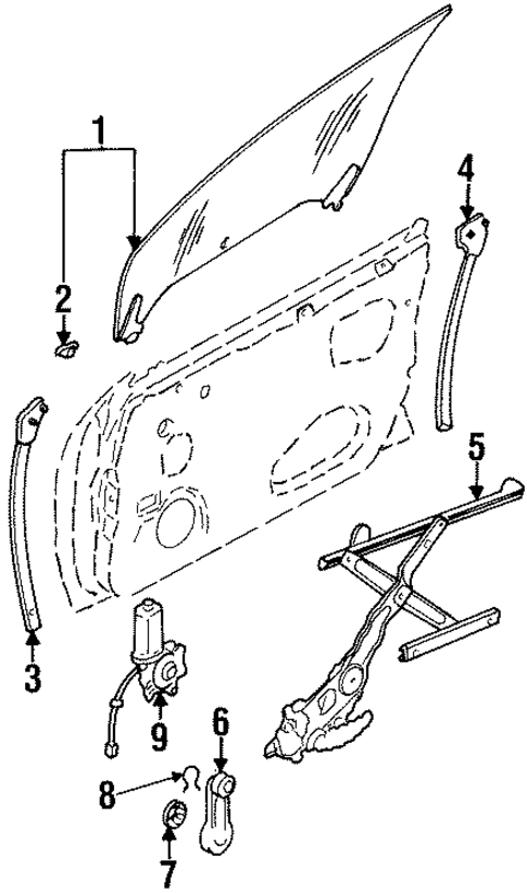 Front Door for 1996 Subaru Legacy #1