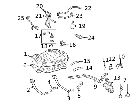 Fuel System Components for 2002 Toyota Land Cruiser #0