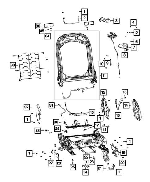 Front Seats - Adjusters, Recliners, Shields and Risers for 2024 Jeep Wrangler #9