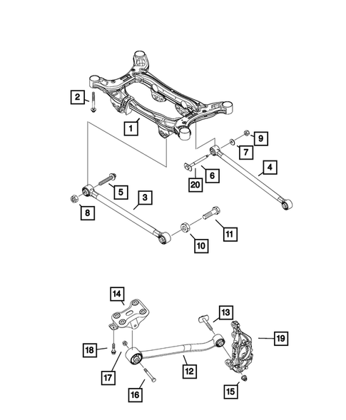 Rear Suspension and Cradle for 2022 Jeep Renegade #1