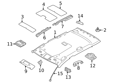 Interior Trim - Roof for 2012 Kia Sportage #1