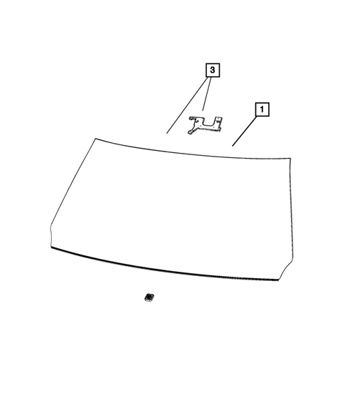 Glass and Interior Rearview Mirror for 2020 Ram 1500 #2